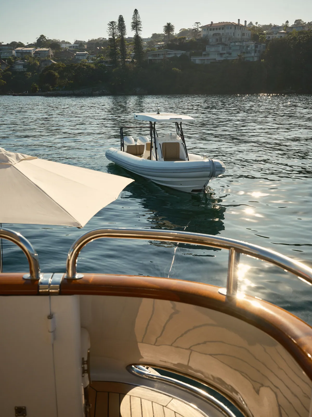 M/Y Sea Raes, her tender alongside